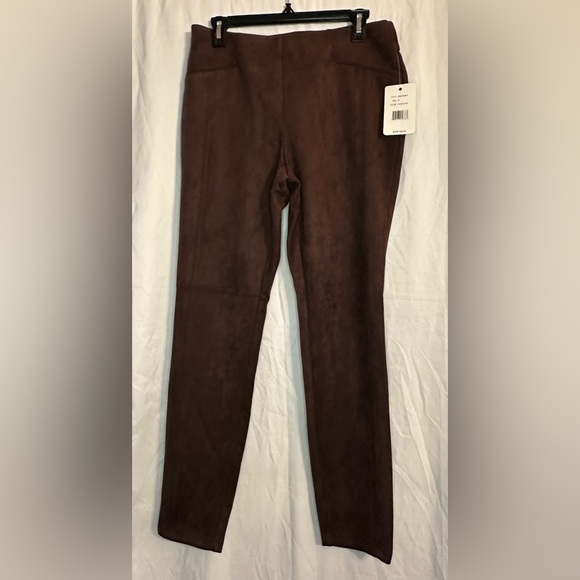 Zac & Rachel Faux Suede Women’s Chocolate Color Pant size Medium New With Tags - Picture 1 of 11
